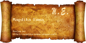 Magdika Emma névjegykártya